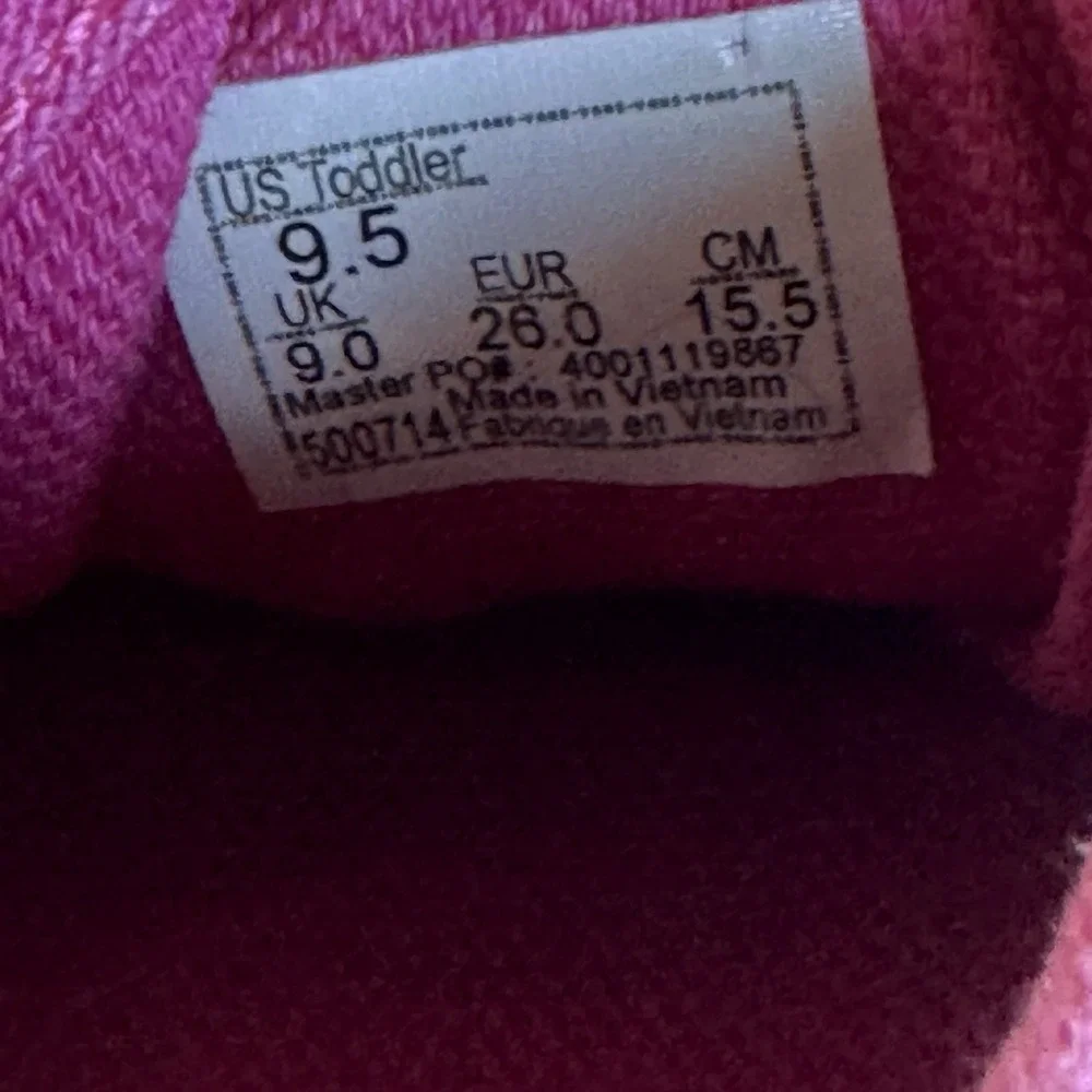 Size‎ 9.5c - Vans Toddler Shoes  - Lace Slip-On Pink with Hearts 500714